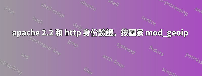 apache 2.2 和 http 身份驗證。按國家 mod_geoip