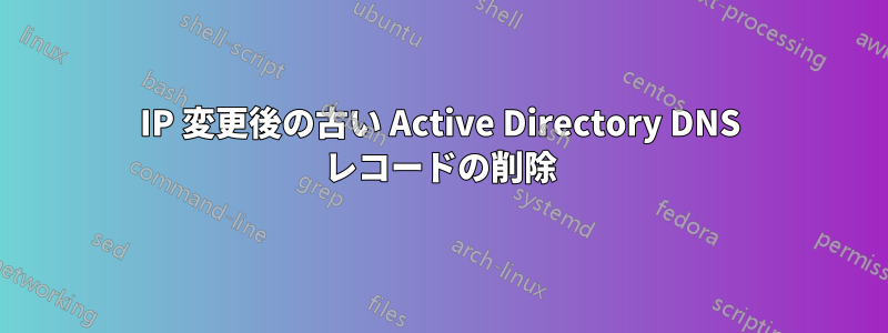 IP 変更後の古い Active Directory DNS レコードの削除