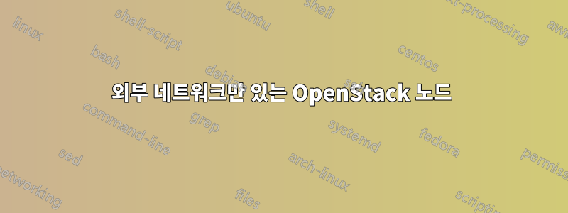 외부 네트워크만 있는 OpenStack 노드