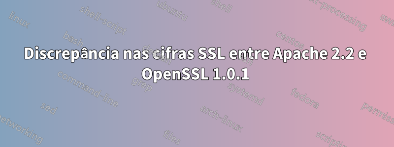 Discrepância nas cifras SSL entre Apache 2.2 e OpenSSL 1.0.1
