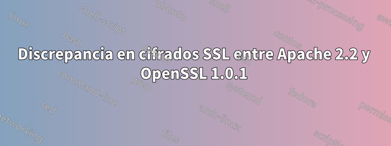 Discrepancia en cifrados SSL entre Apache 2.2 y OpenSSL 1.0.1