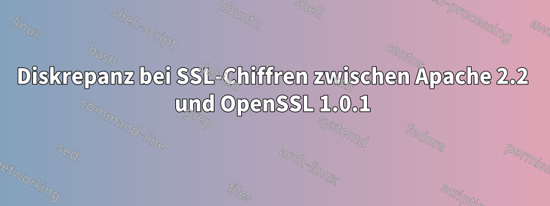 Diskrepanz bei SSL-Chiffren zwischen Apache 2.2 und OpenSSL 1.0.1