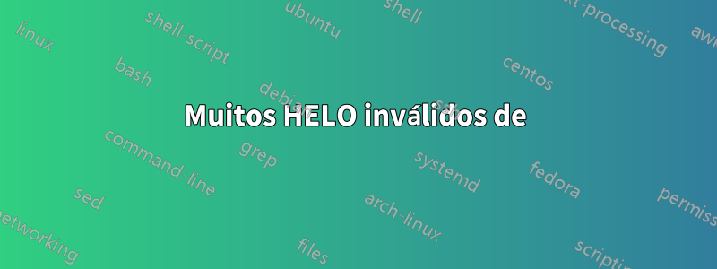 Muitos HELO inválidos de