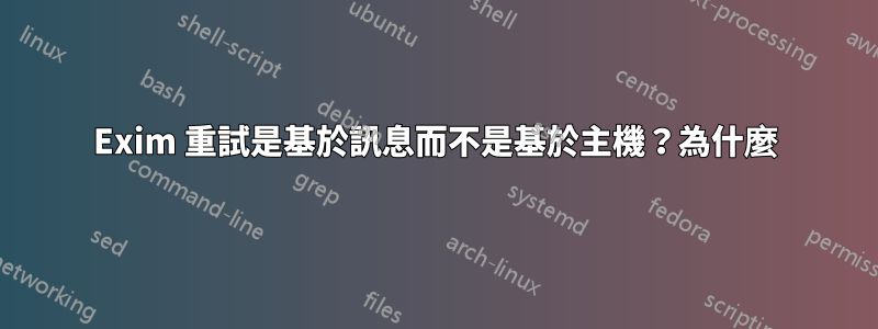Exim 重試是基於訊息而不是基於主機？為什麼