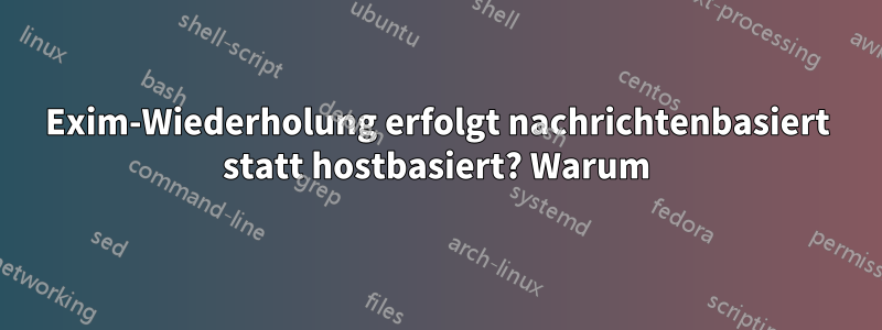 Exim-Wiederholung erfolgt nachrichtenbasiert statt hostbasiert? Warum