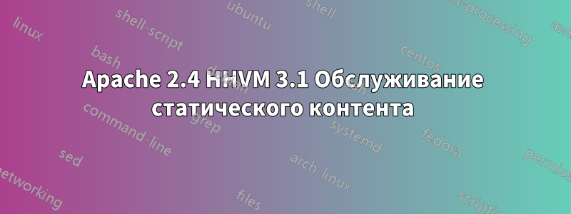 Apache 2.4 HHVM 3.1 Обслуживание статического контента
