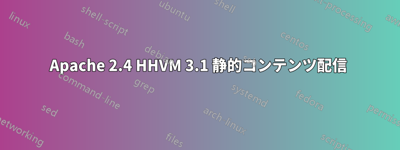 Apache 2.4 HHVM 3.1 静的コンテンツ配信