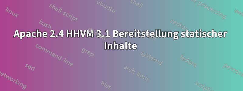 Apache 2.4 HHVM 3.1 Bereitstellung statischer Inhalte