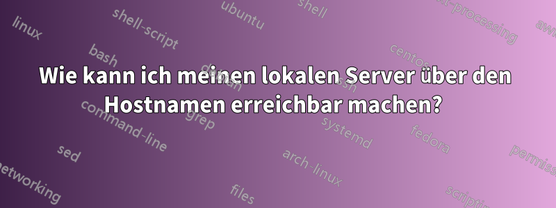 Wie kann ich meinen lokalen Server über den Hostnamen erreichbar machen? 