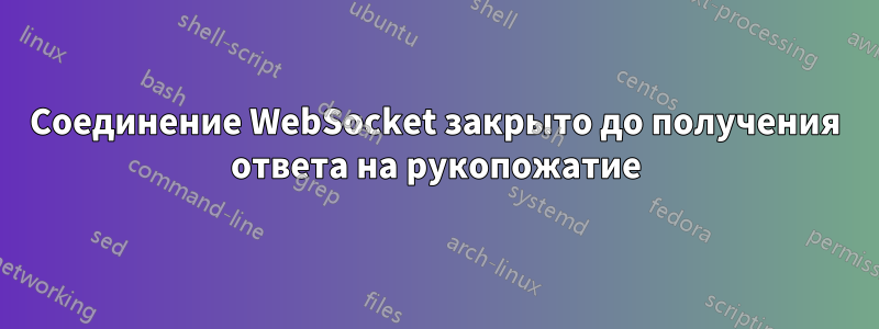 Соединение WebSocket закрыто до получения ответа на рукопожатие