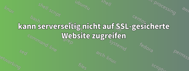 kann serverseitig nicht auf SSL-gesicherte Website zugreifen