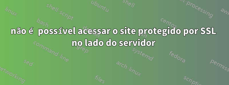 não é possível acessar o site protegido por SSL no lado do servidor