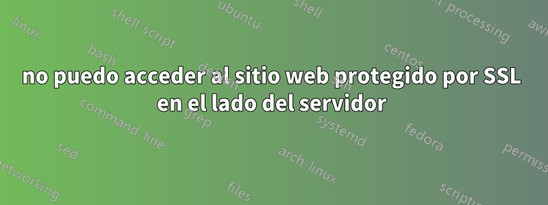 no puedo acceder al sitio web protegido por SSL en el lado del servidor
