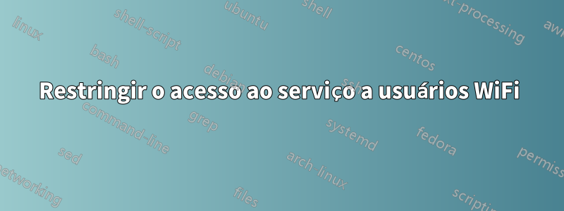 Restringir o acesso ao serviço a usuários WiFi