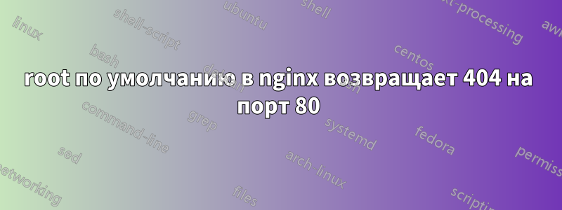 root по умолчанию в nginx возвращает 404 на порт 80