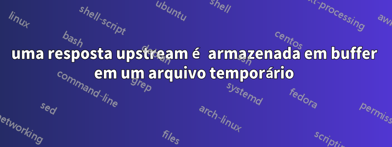 uma resposta upstream é armazenada em buffer em um arquivo temporário