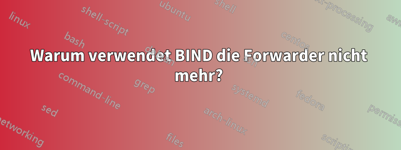 Warum verwendet BIND die Forwarder nicht mehr?
