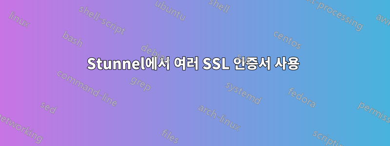 Stunnel에서 여러 SSL 인증서 사용