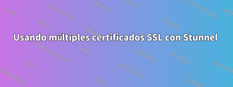 Usando múltiples certificados SSL con Stunnel