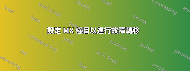 設定 MX 條目以進行故障轉移 