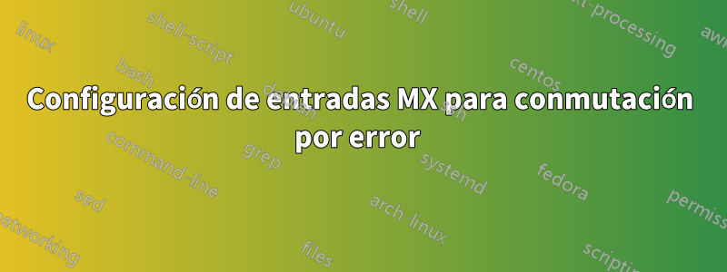 Configuración de entradas MX para conmutación por error 
