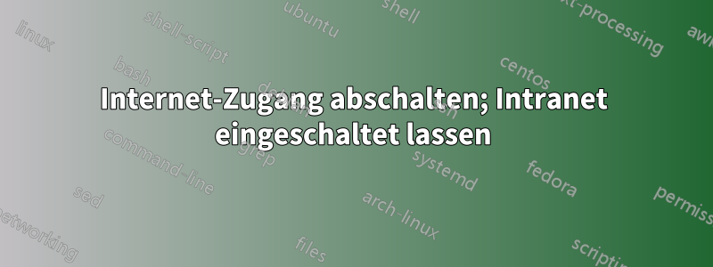 Internet-Zugang abschalten; Intranet eingeschaltet lassen