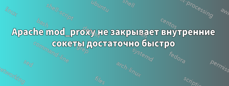 Apache mod_proxy не закрывает внутренние сокеты достаточно быстро