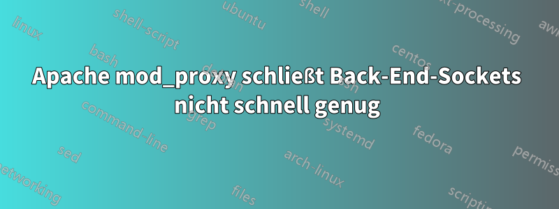 Apache mod_proxy schließt Back-End-Sockets nicht schnell genug