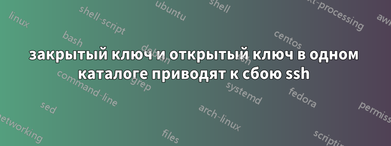 закрытый ключ и открытый ключ в одном каталоге приводят к сбою ssh