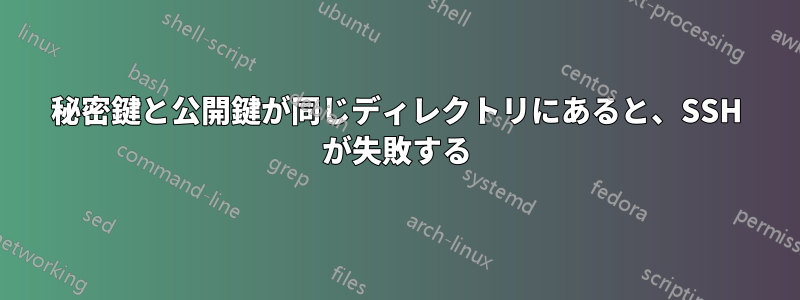 秘密鍵と公開鍵が同じディレクトリにあると、SSH が失敗する