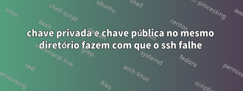 chave privada e chave pública no mesmo diretório fazem com que o ssh falhe