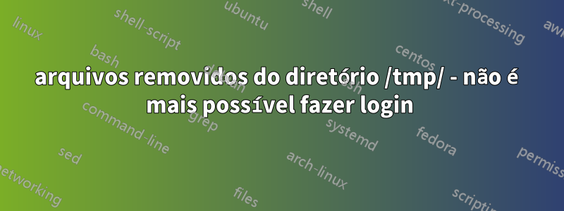 arquivos removidos do diretório /tmp/ - não é mais possível fazer login