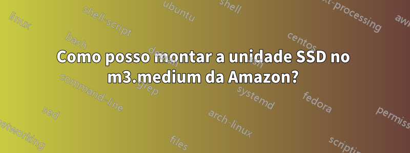Como posso montar a unidade SSD no m3.medium da Amazon?
