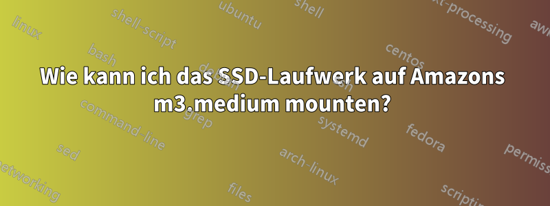 Wie kann ich das SSD-Laufwerk auf Amazons m3.medium mounten?