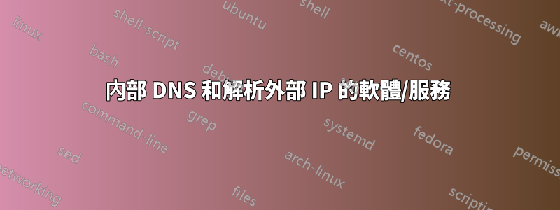 內部 DNS 和解析外部 IP 的軟體/服務