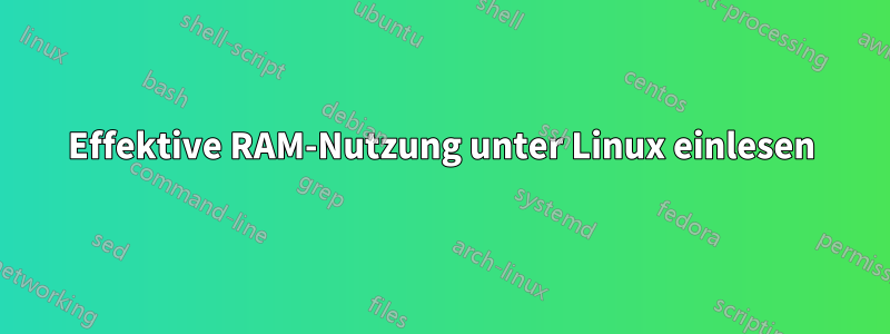 Effektive RAM-Nutzung unter Linux einlesen