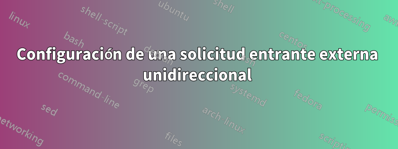 Configuración de una solicitud entrante externa unidireccional