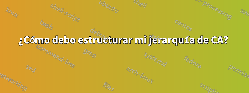 ¿Cómo debo estructurar mi jerarquía de CA?