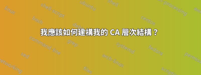 我應該如何建構我的 CA 層次結構？