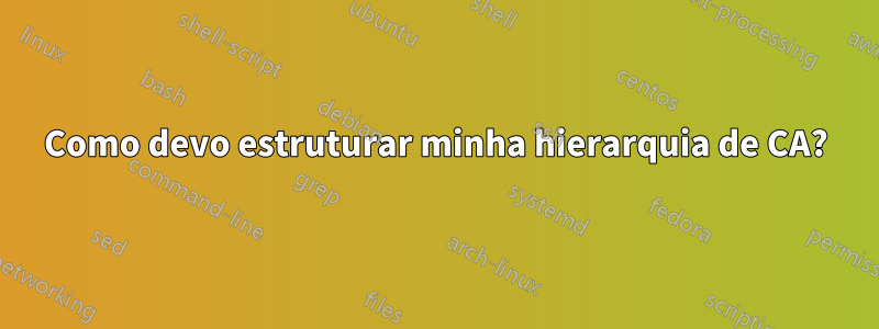 Como devo estruturar minha hierarquia de CA?