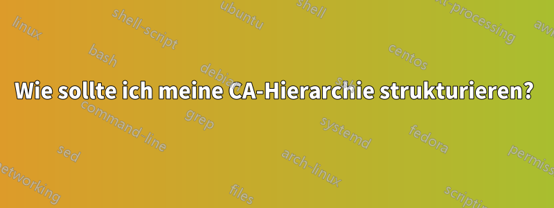 Wie sollte ich meine CA-Hierarchie strukturieren?