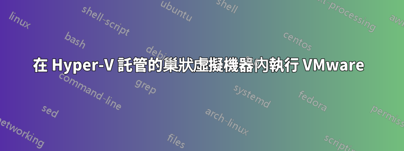 在 Hyper-V 託管的巢狀虛擬機器內執行 VMware 