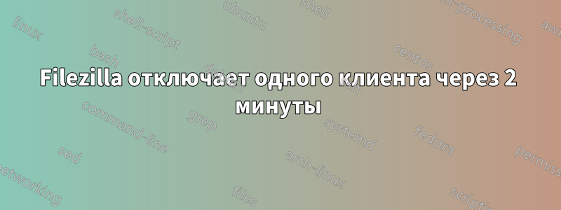 Filezilla отключает одного клиента через 2 минуты
