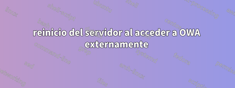 reinicio del servidor al acceder a OWA externamente