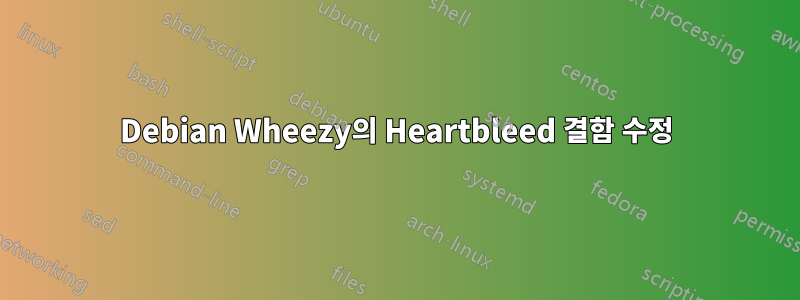 Debian Wheezy의 Heartbleed 결함 수정