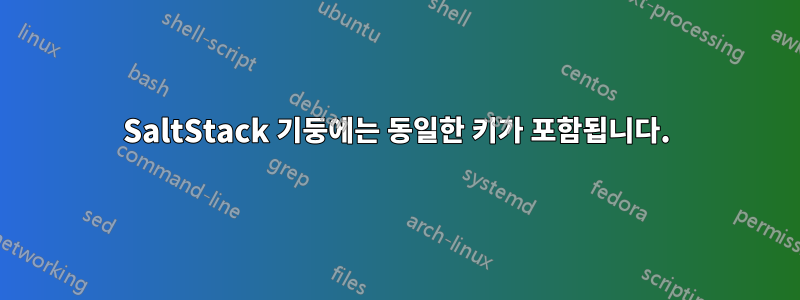 SaltStack 기둥에는 동일한 키가 포함됩니다.