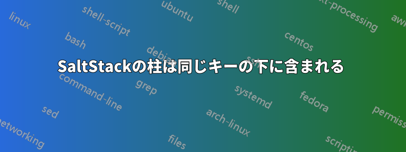 SaltStackの柱は同じキーの下に含まれる