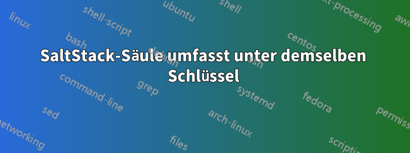 SaltStack-Säule umfasst unter demselben Schlüssel