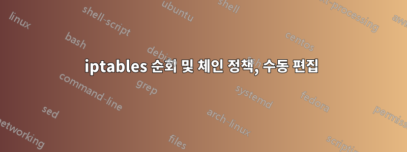 iptables 순회 및 체인 정책, 수동 편집