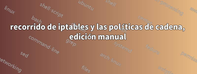 recorrido de iptables y las políticas de cadena, edición manual